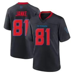 Houston Texans Men's Game Navy 2nd Alternate Jersey (81 Jaxon Janke)