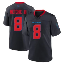 Houston Texans Men's Game Navy 2nd Alternate Jersey (8 John Metchie III)