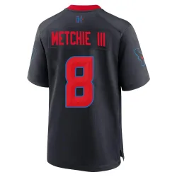 Houston Texans Men's Game Navy 2nd Alternate Jersey (8 John Metchie III)