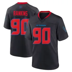 Houston Texans Men's Game Navy 2nd Alternate Jersey (90 Sheldon Rankins)