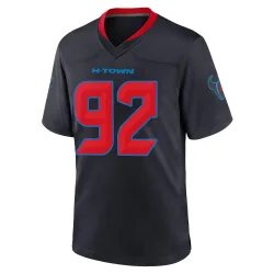 Houston Texans Men's Game Navy 2nd Alternate Jersey (92 Dylan Horton)