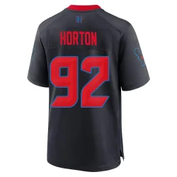 Houston Texans Men's Game Navy 2nd Alternate Jersey (92 Dylan Horton)