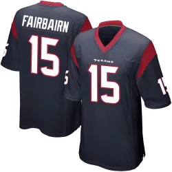 Houston Texans Men's Game Navy Blue Team Color Jersey (15 Ka'imi Fairbairn)
