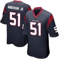 Houston Texans Men's Game Navy Blue Team Color Jersey (51 Will Anderson Jr.)