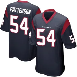 Houston Texans Men's Game Navy Blue Team Color Jersey (54 Jarrett Patterson)