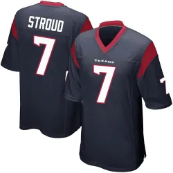 Houston Texans Men's Game Navy Blue Team Color Jersey (7 C.J. Stroud)
