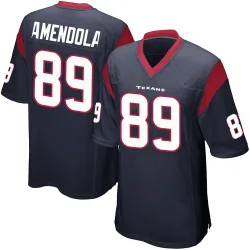 Houston Texans Men's Game Navy Blue Team Color Jersey (89 Danny Amendola)