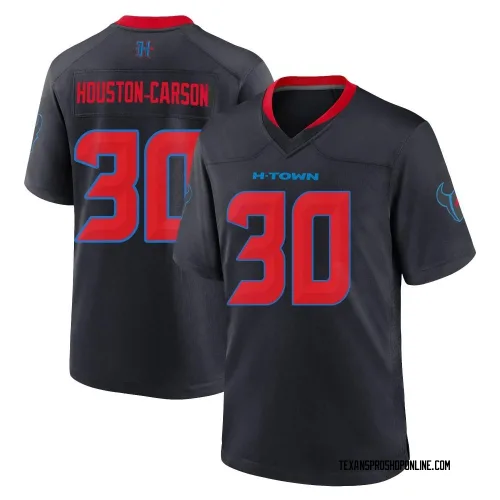 Houston Texans Men's Game Navy DeAndre -Carson 2nd Alternate Jersey (30 DeAndre Houston-Carson)
