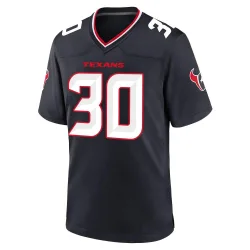 Houston Texans Men's Game Navy DeAndre -Carson Team Jersey (30 DeAndre Houston-Carson)