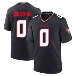 Houston Texans Men's Game Navy Team Jersey (0 Kingsley Jonathan)
