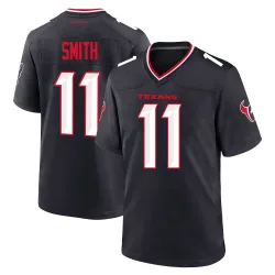 Houston Texans Men's Game Navy Team Jersey (11 Tremon Smith)