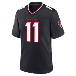 Houston Texans Men's Game Navy Team Jersey (11 Tremon Smith)