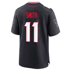 Houston Texans Men's Game Navy Team Jersey (11 Tremon Smith)