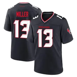 Houston Texans Men's Game Navy Team Jersey (13 Braxton Miller)