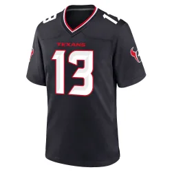 Houston Texans Men's Game Navy Team Jersey (13 Christian Kirk)