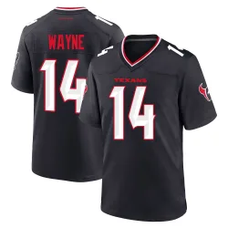Houston Texans Men's Game Navy Team Jersey (14 Jared Wayne)