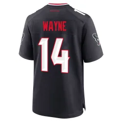 Houston Texans Men's Game Navy Team Jersey (14 Jared Wayne)