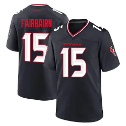 Houston Texans Men's Game Navy Team Jersey (15 Ka'imi Fairbairn)