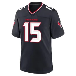 Houston Texans Men's Game Navy Team Jersey (15 Ka'imi Fairbairn)