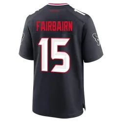 Houston Texans Men's Game Navy Team Jersey (15 Ka'imi Fairbairn)