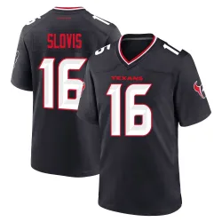 Houston Texans Men's Game Navy Team Jersey (16 Kedon Slovis)