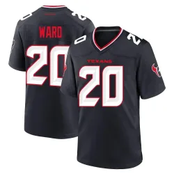 Houston Texans Men's Game Navy Team Jersey (20 Jimmie Ward)