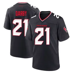 Houston Texans Men's Game Navy Team Jersey (21 Ronald Darby)