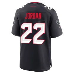 Houston Texans Men's Game Navy Team Jersey (22 Jawhar Jordan)