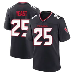Houston Texans Men's Game Navy Team Jersey (25 Russ Yeast)