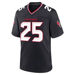 Houston Texans Men's Game Navy Team Jersey (25 Russ Yeast)