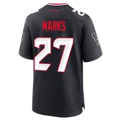 Houston Texans Men's Game Navy Team Jersey (27 Woody Marks)