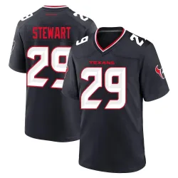 Houston Texans Men's Game Navy Team Jersey (29 M.J. Stewart)