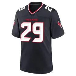 Houston Texans Men's Game Navy Team Jersey (29 M.J. Stewart)