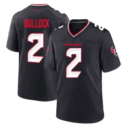 Houston Texans Men's Game Navy Team Jersey (2 Calen Bullock)