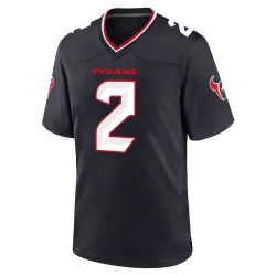 Houston Texans Men's Game Navy Team Jersey (2 Calen Bullock)