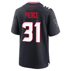 Houston Texans Men's Game Navy Team Jersey (31 Dameon Pierce)