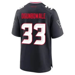 Houston Texans Men's Game Navy Team Jersey (33 Dare Ogunbowale)