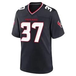 Houston Texans Men's Game Navy Team Jersey (37 D'Angelo Ross)