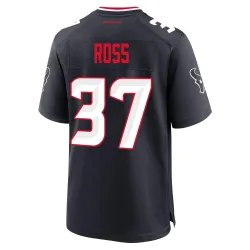 Houston Texans Men's Game Navy Team Jersey (37 D'Angelo Ross)