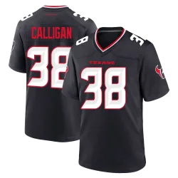 Houston Texans Men's Game Navy Team Jersey (38 Keydrain Calligan)