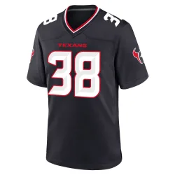 Houston Texans Men's Game Navy Team Jersey (38 Keydrain Calligan)