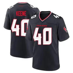Houston Texans Men's Game Navy Team Jersey (40 Dalton Keene)