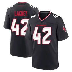Houston Texans Men's Game Navy Team Jersey (42 Luke Lachey)