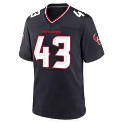 Houston Texans Men's Game Navy Team Jersey (43 Neville Hewitt)