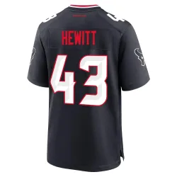 Houston Texans Men's Game Navy Team Jersey (43 Neville Hewitt)