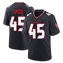 Houston Texans Men's Game Navy Team Jersey (45 E.J. Speed)