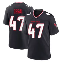Houston Texans Men's Game Navy Team Jersey (47 K.C. Ossai)
