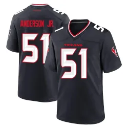 Houston Texans Men's Game Navy Team Jersey (51 Will Anderson Jr.)