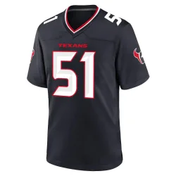 Houston Texans Men's Game Navy Team Jersey (51 Will Anderson Jr.)