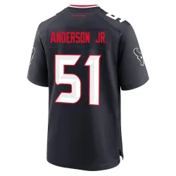Houston Texans Men's Game Navy Team Jersey (51 Will Anderson Jr.)